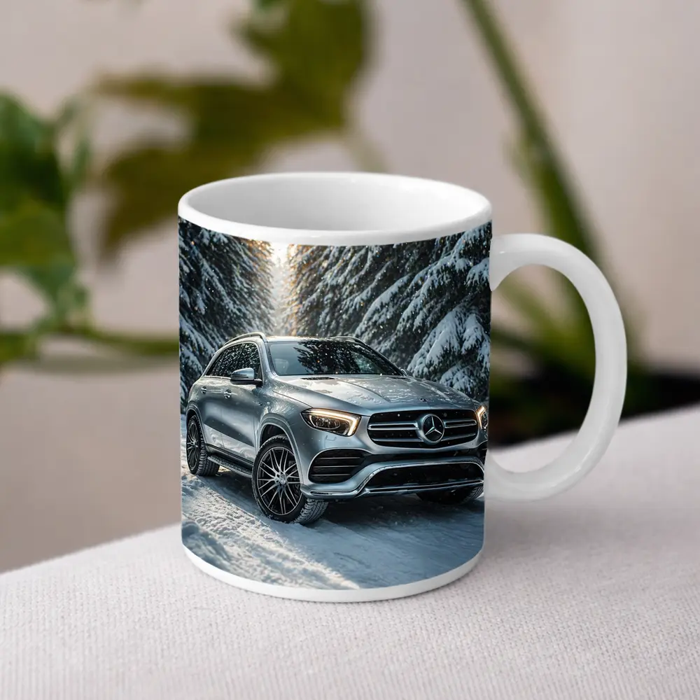 Mercedes Benz GLE Silver Snow Forest – Mugs