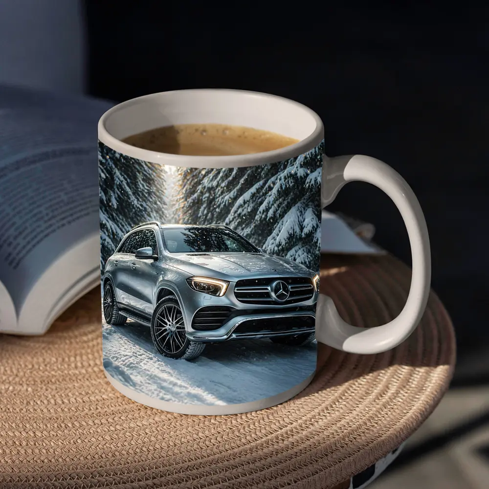 Mercedes Benz GLE Silver Snow Forest – Mugs