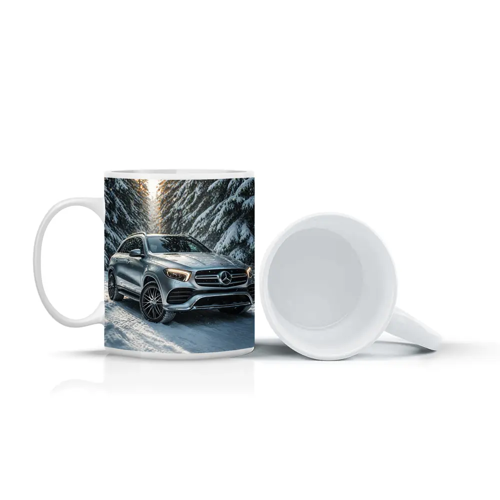 Mercedes Benz GLE Silver Snow Forest – Mugs
