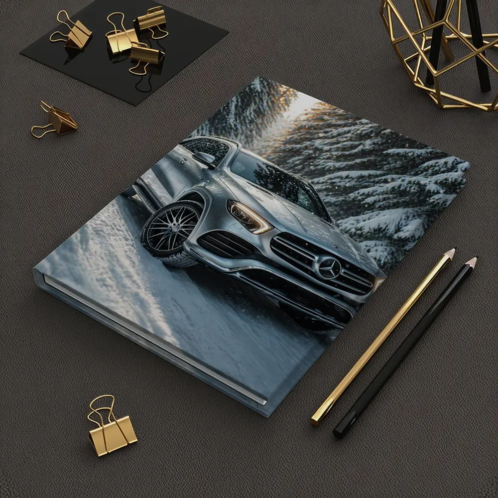 Mercedes Benz GLE Silver Snow Forest – Notebooks