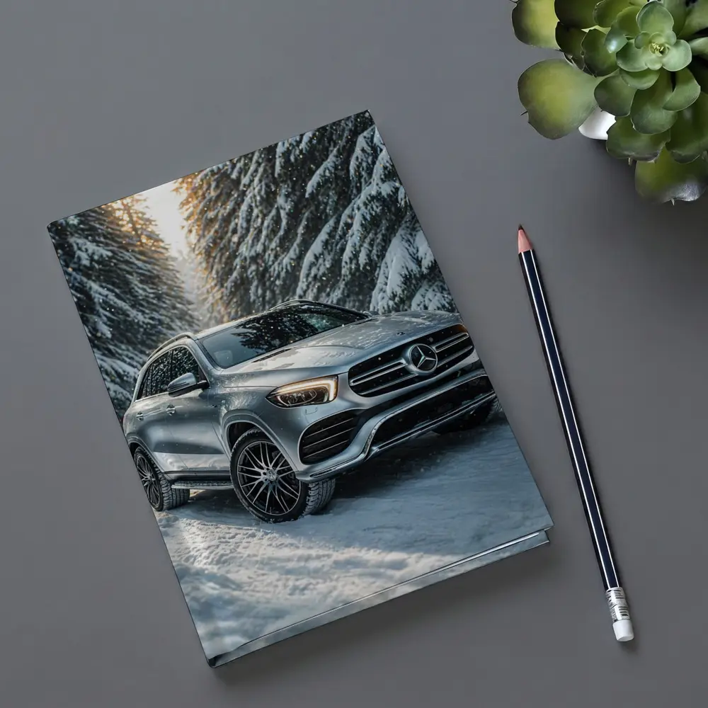 Mercedes Benz GLE Silver Snow Forest – Notebooks