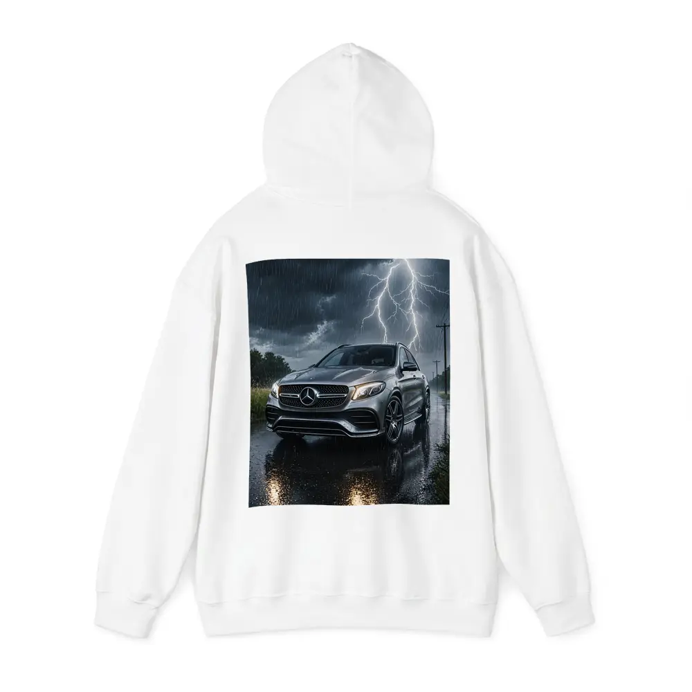 Mercedes GLE SUV in Thunderstorm Rain – Hoodies