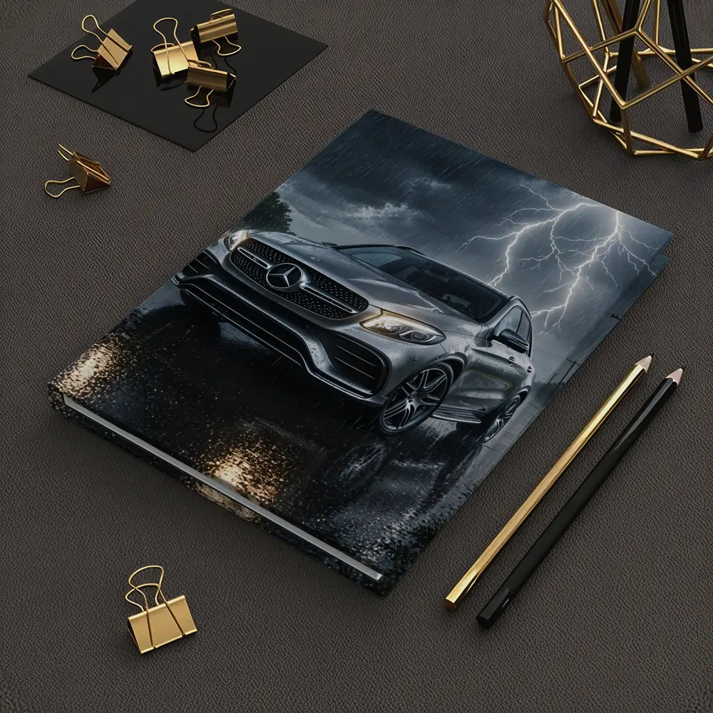 Mercedes GLE SUV in Thunderstorm Rain – Notebooks