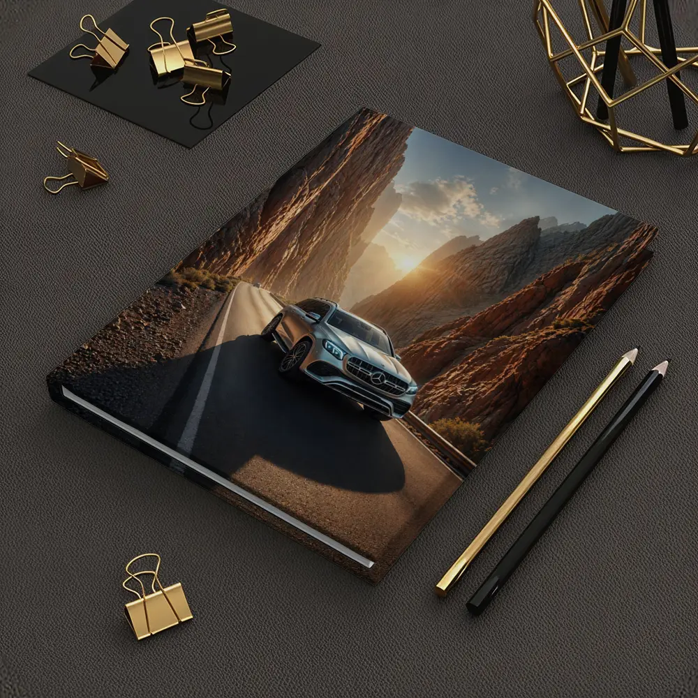 Mercedes GLS SUV Driving Through Rocky Canyon – Notebooks