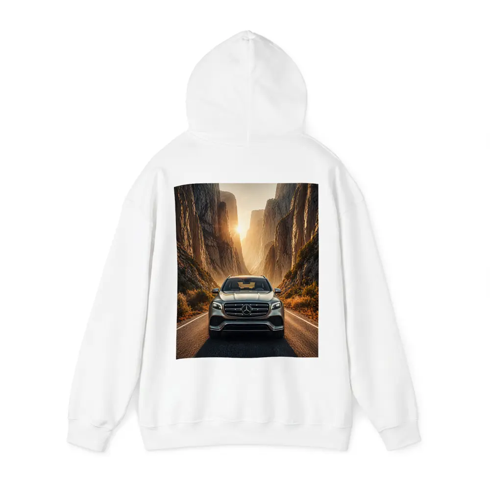 Mercedes GLS SUV Canyon Road Sunset – Hoodies