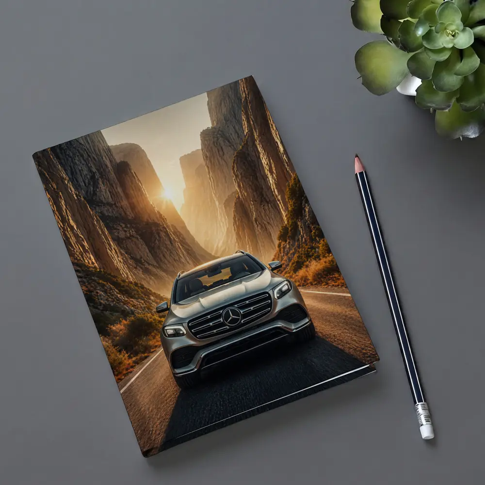 Mercedes GLS SUV Canyon Road Sunset – Notebooks