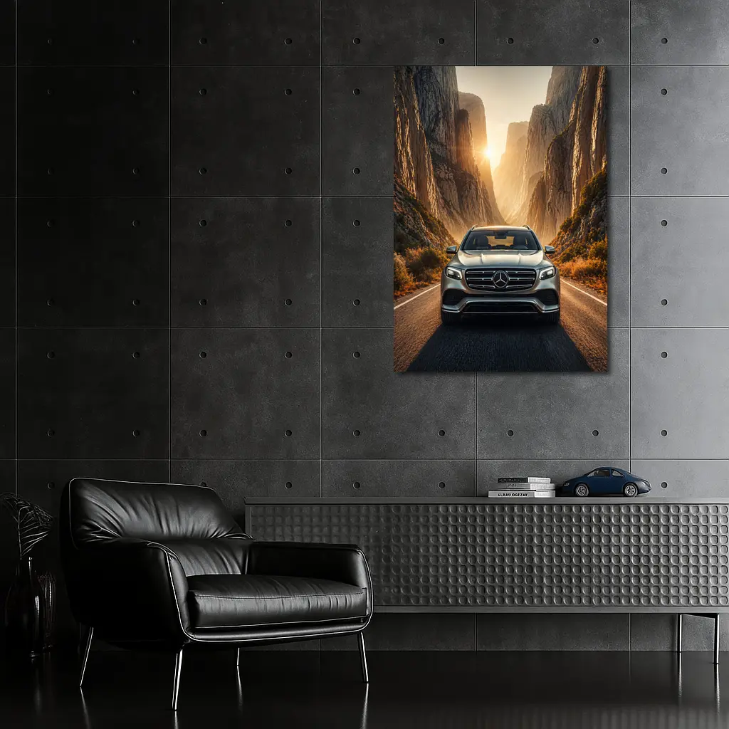 Mercedes GLS SUV Canyon Road Sunset – Wall Art