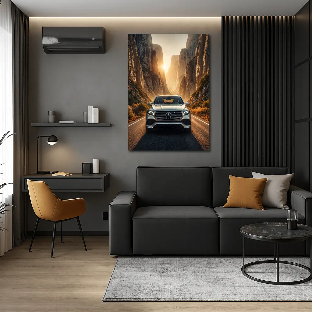 Mercedes GLS SUV Canyon Road Sunset – Wall Art