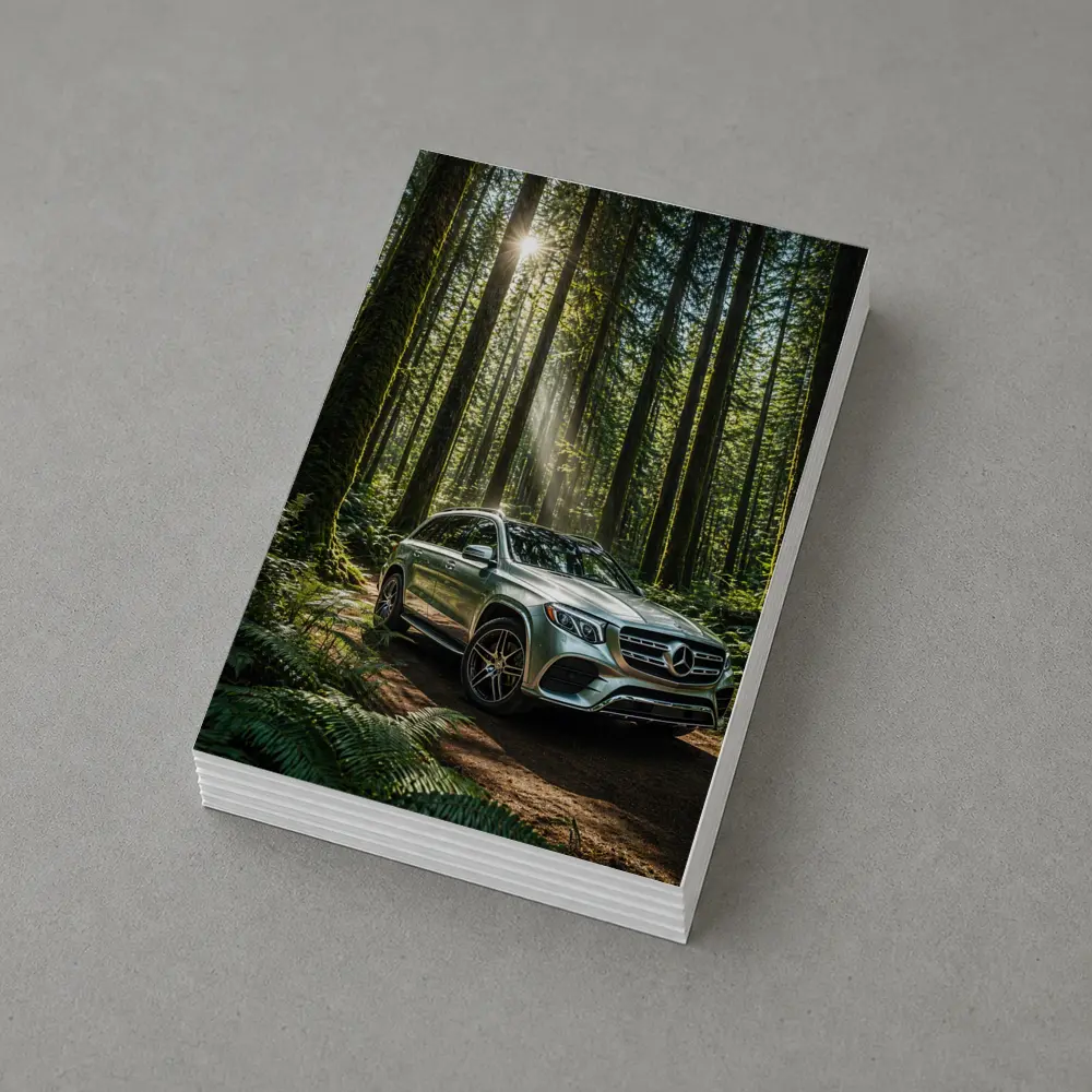 Mercedes Benz GLS SUV Forest Sunlight Drive – Postcards