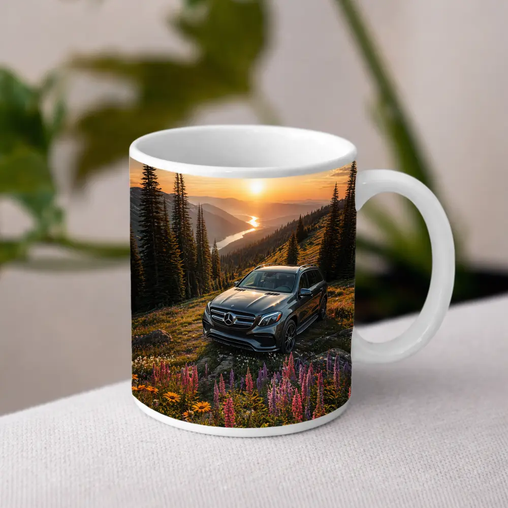 Mercedes Benz GLS Mountain Wildflower Sunset – Mugs