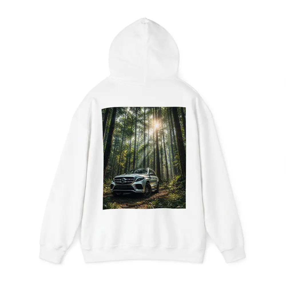 Mercedes Benz GLS Silver SUV Forest Light – Hoodies