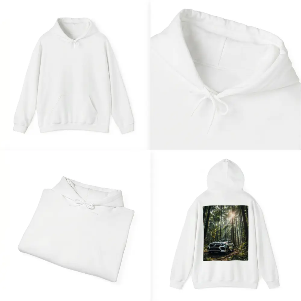 Mercedes Benz GLS Silver SUV Forest Light – Hoodies