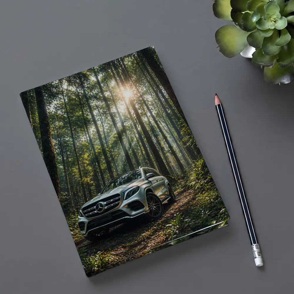 Mercedes Benz GLS Silver SUV Forest Light – Notebooks