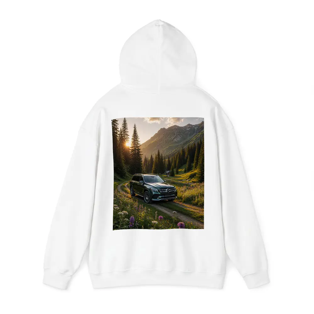 Mercedes Benz GLS Mountain Valley Sunset – Hoodies