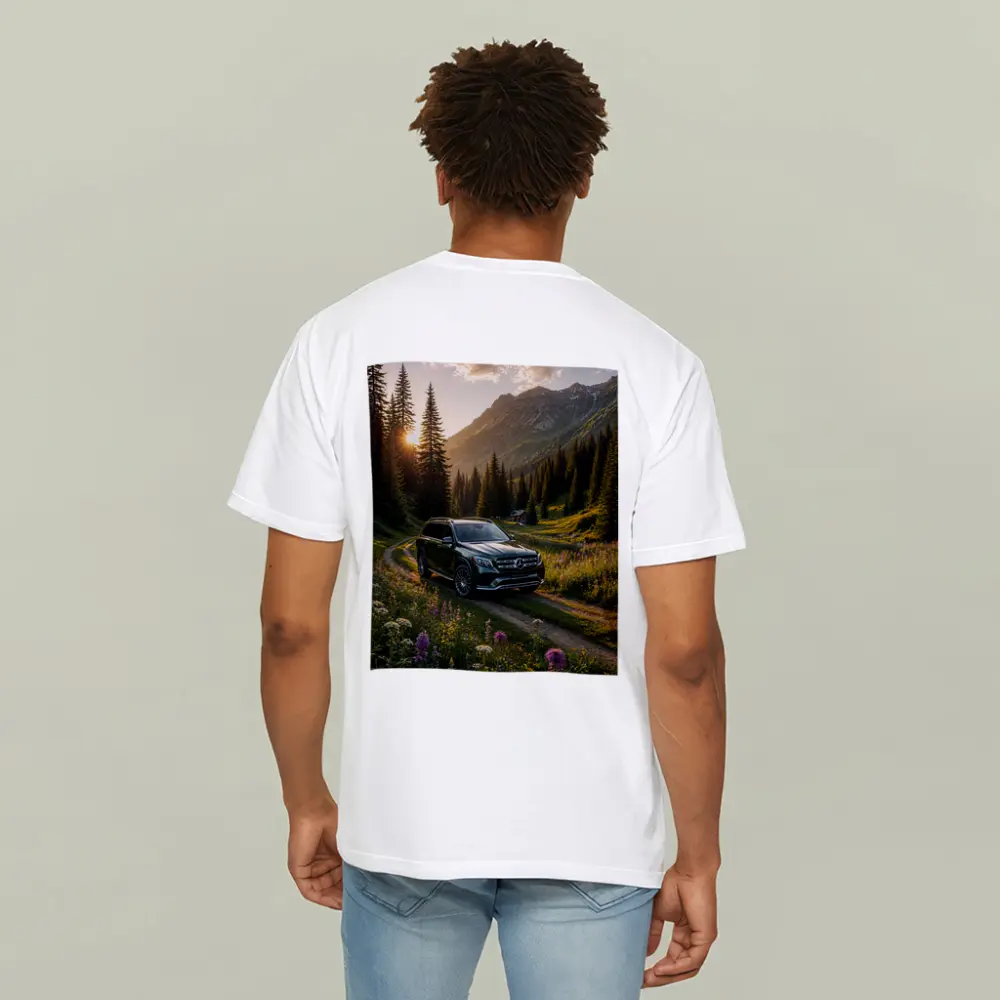 Mercedes Benz GLS Mountain Valley Sunset – T-Shirts