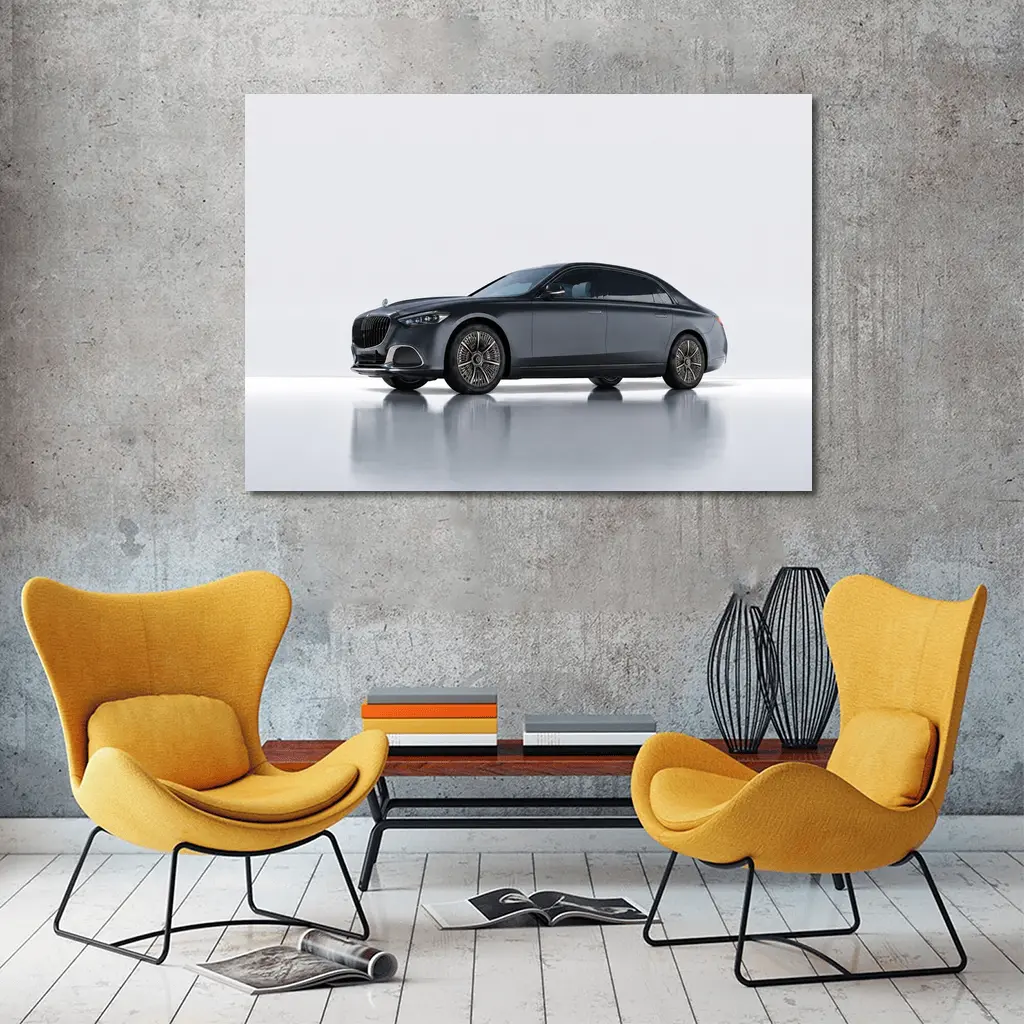 Mercedes Maybach S Class Gray Studio Shot – Wall Art