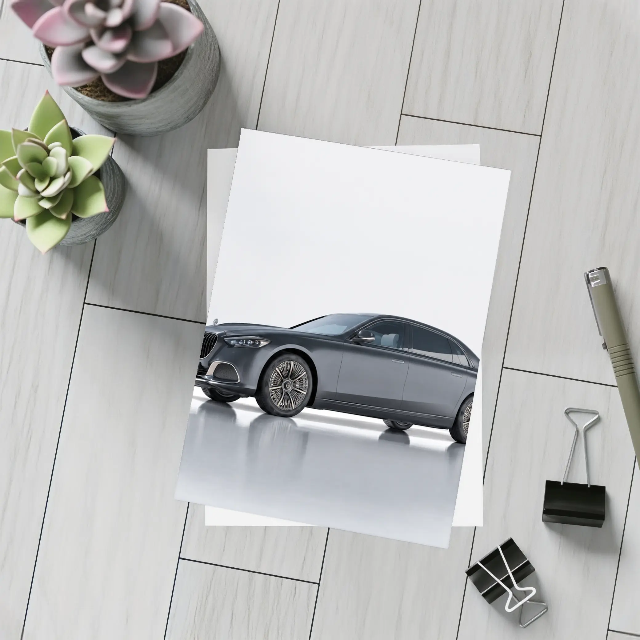 Mercedes Maybach S Class Gray Studio Shot – Postcards