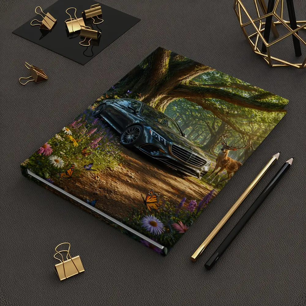 Mercedes S Class Parked In Enchanted Forest – Notebooks