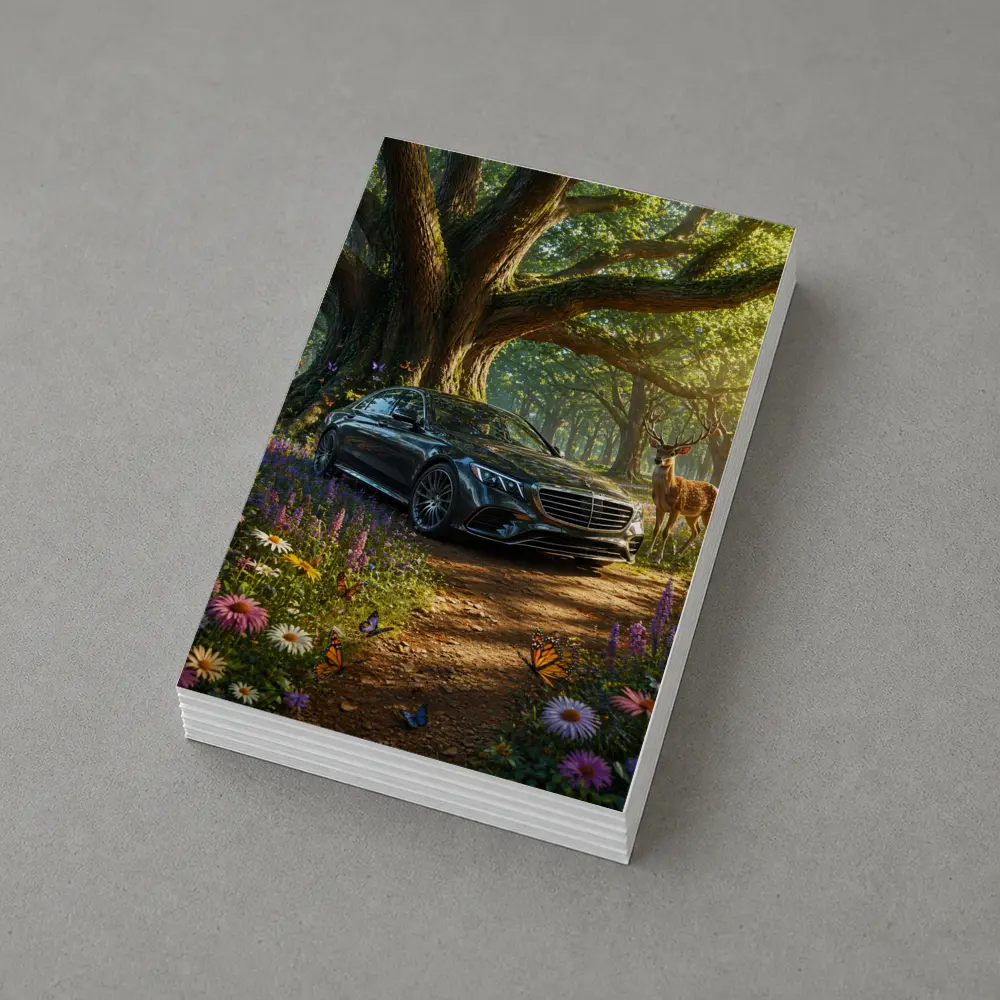 Mercedes S Class Parked In Enchanted Forest – Postcards
