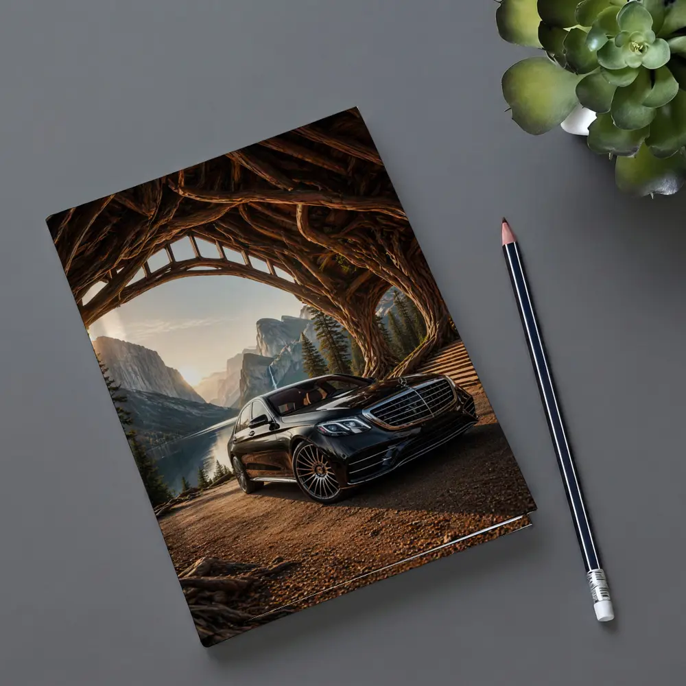 Mercedes S Class Black Mountain Lake Setting – Notebooks