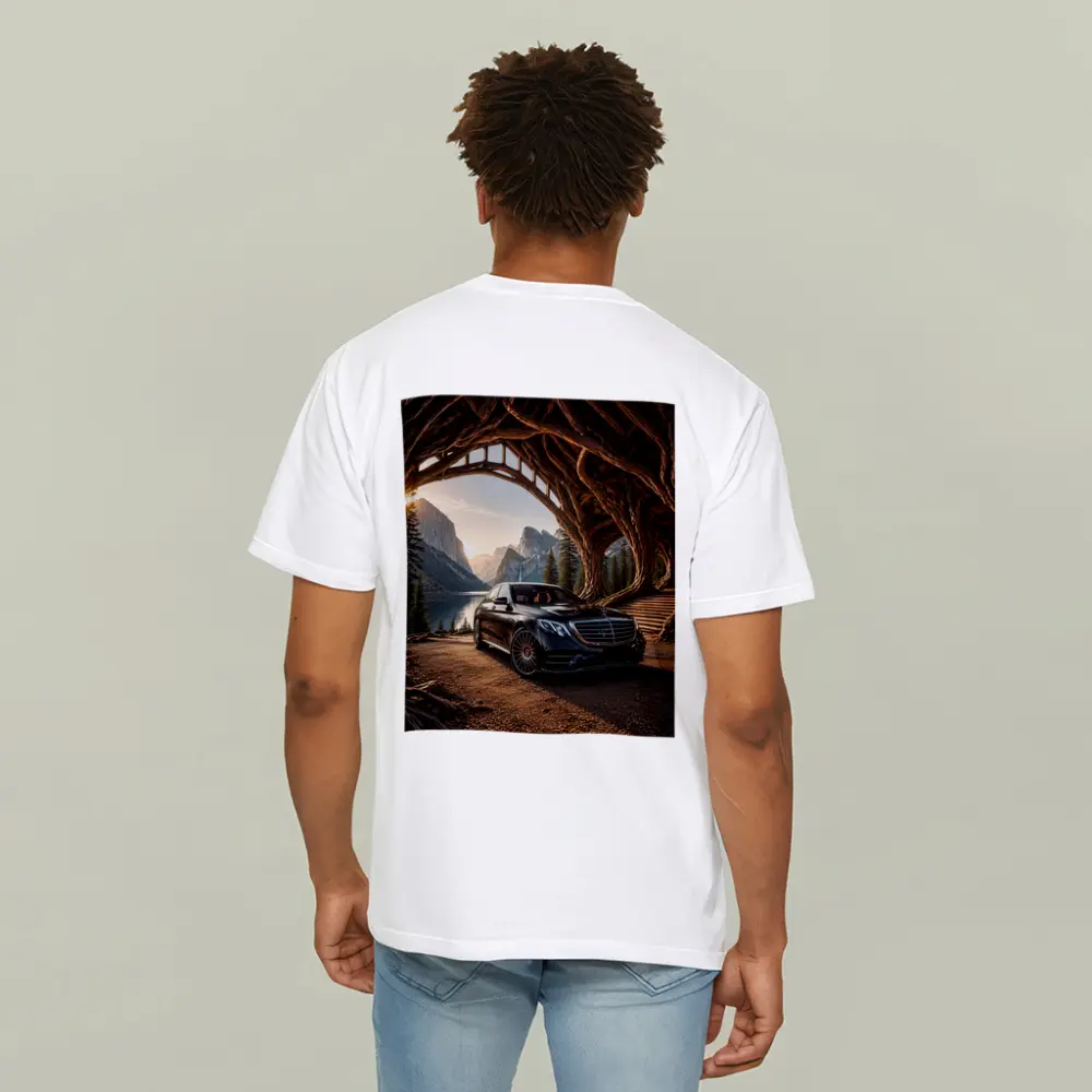 Mercedes S Class Black Mountain Lake Setting – T-Shirts