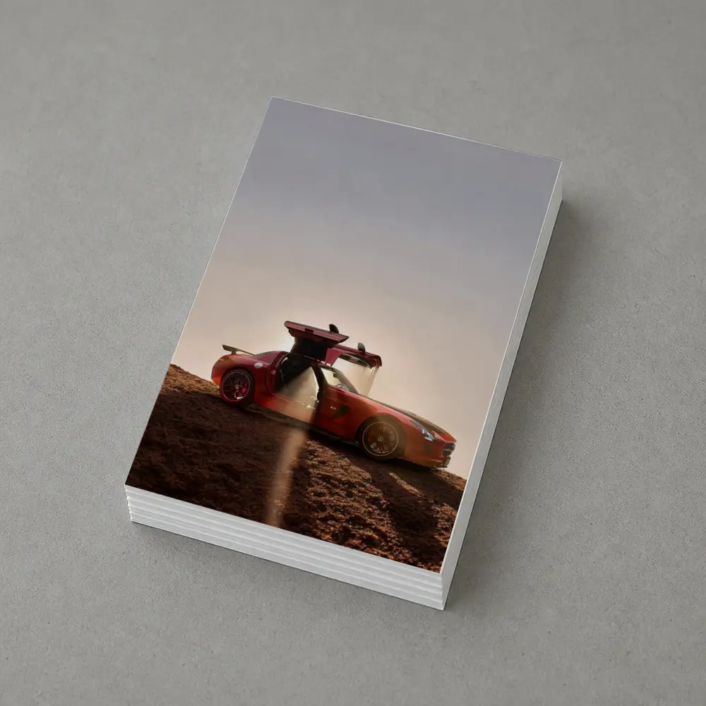 Mercedes SLS AMG Red Desert Gullwing – Postcards