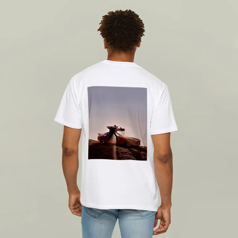 Mercedes SLS AMG Red Desert Gullwing – T-Shirts