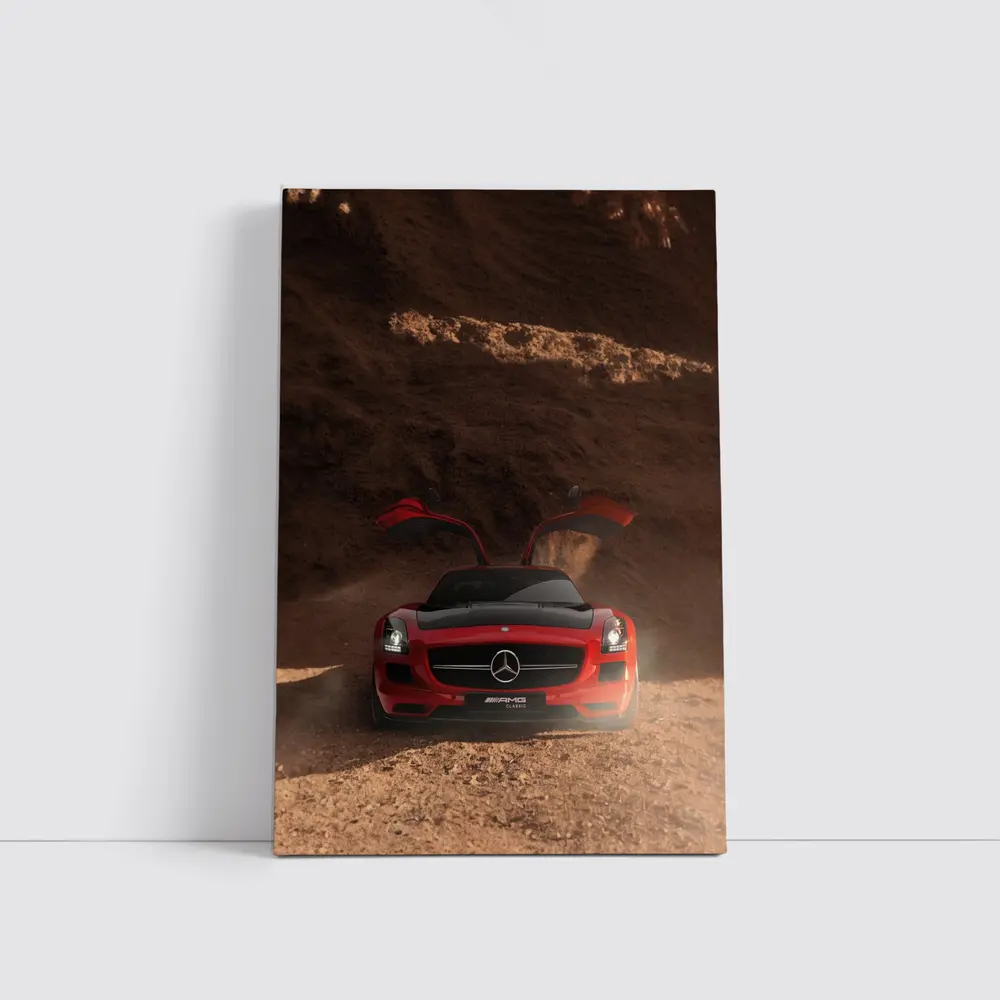 Mercedes SLS AMG Gullwing Desert Canyon – Wall Art