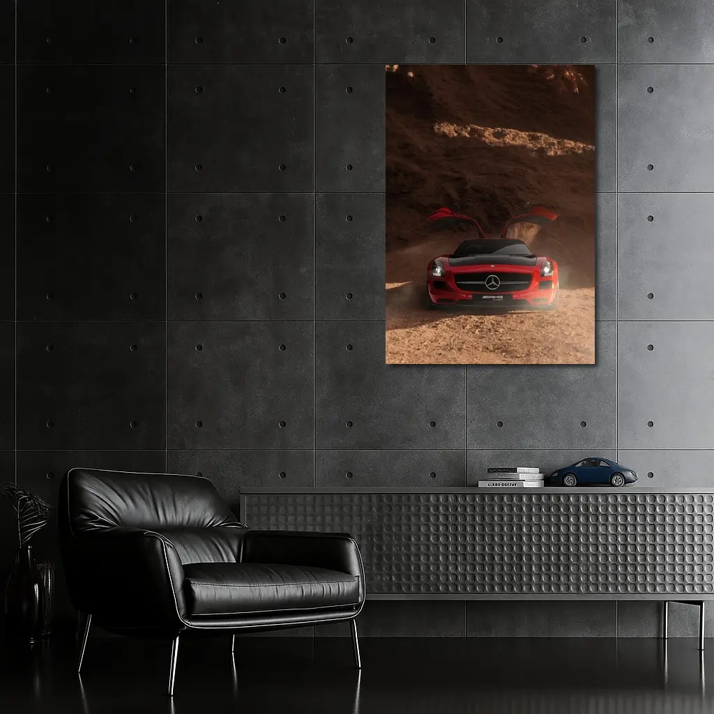 Mercedes SLS AMG Gullwing Desert Canyon – Wall Art
