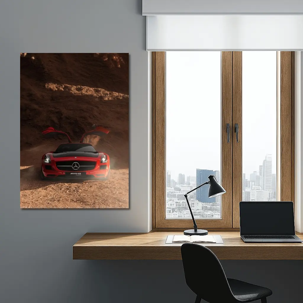 Mercedes SLS AMG Gullwing Desert Canyon – Wall Art
