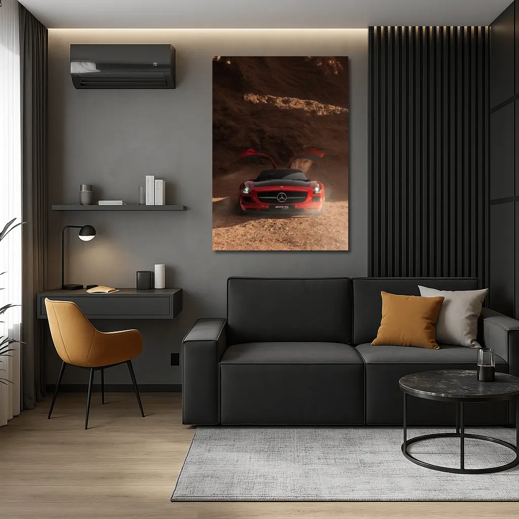 Mercedes SLS AMG Gullwing Desert Canyon – Wall Art