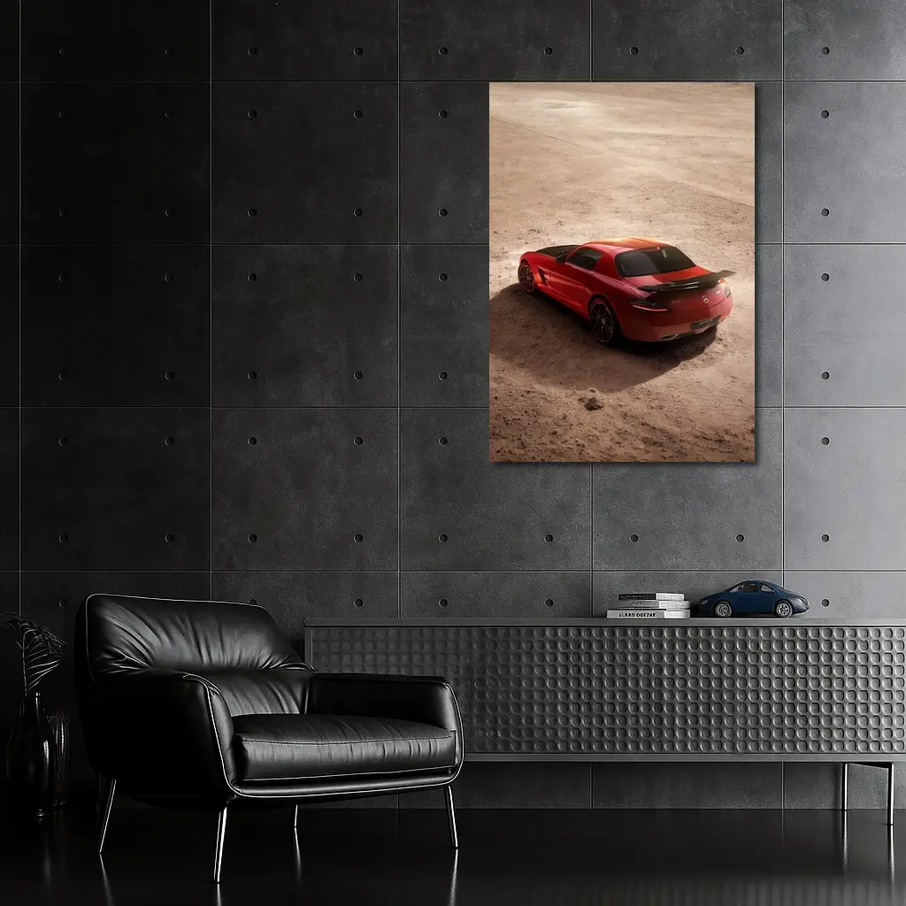 Mercedes SLS AMG Red Desert Sand – Wall Art