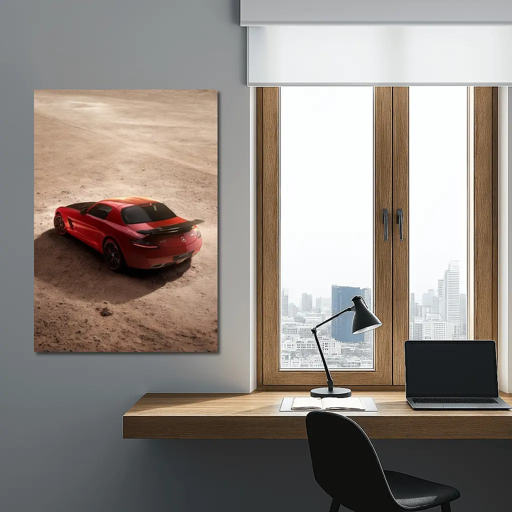 Mercedes SLS AMG Red Desert Sand – Wall Art