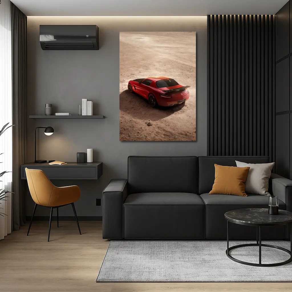 Mercedes SLS AMG Red Desert Sand – Wall Art