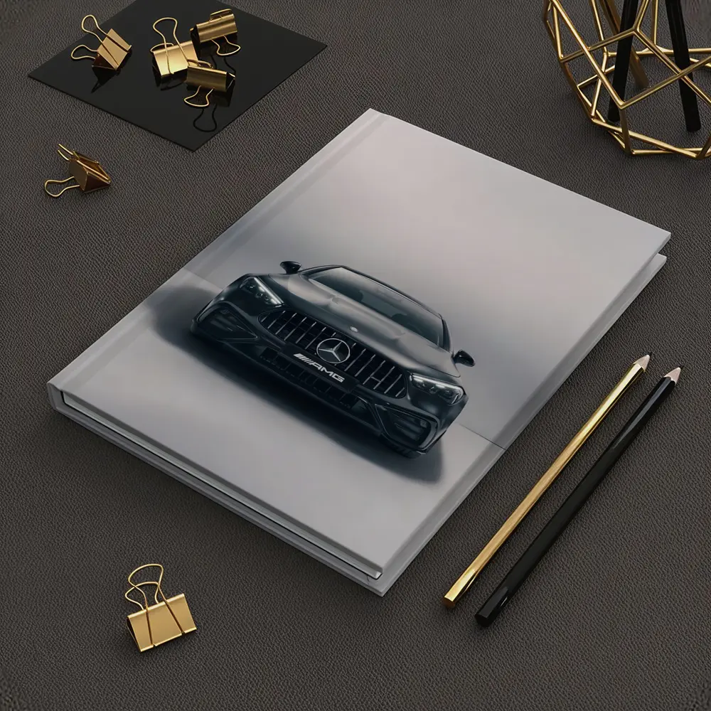 Mercedes AMG Black Coupe Studio Front View – Notebooks