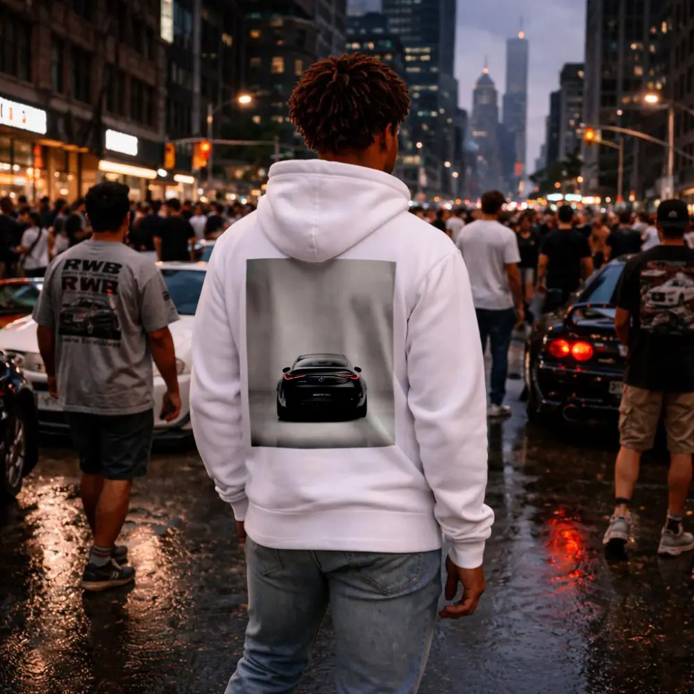 Mercedes AMG CLE Rear View Dark Studio – Hoodies