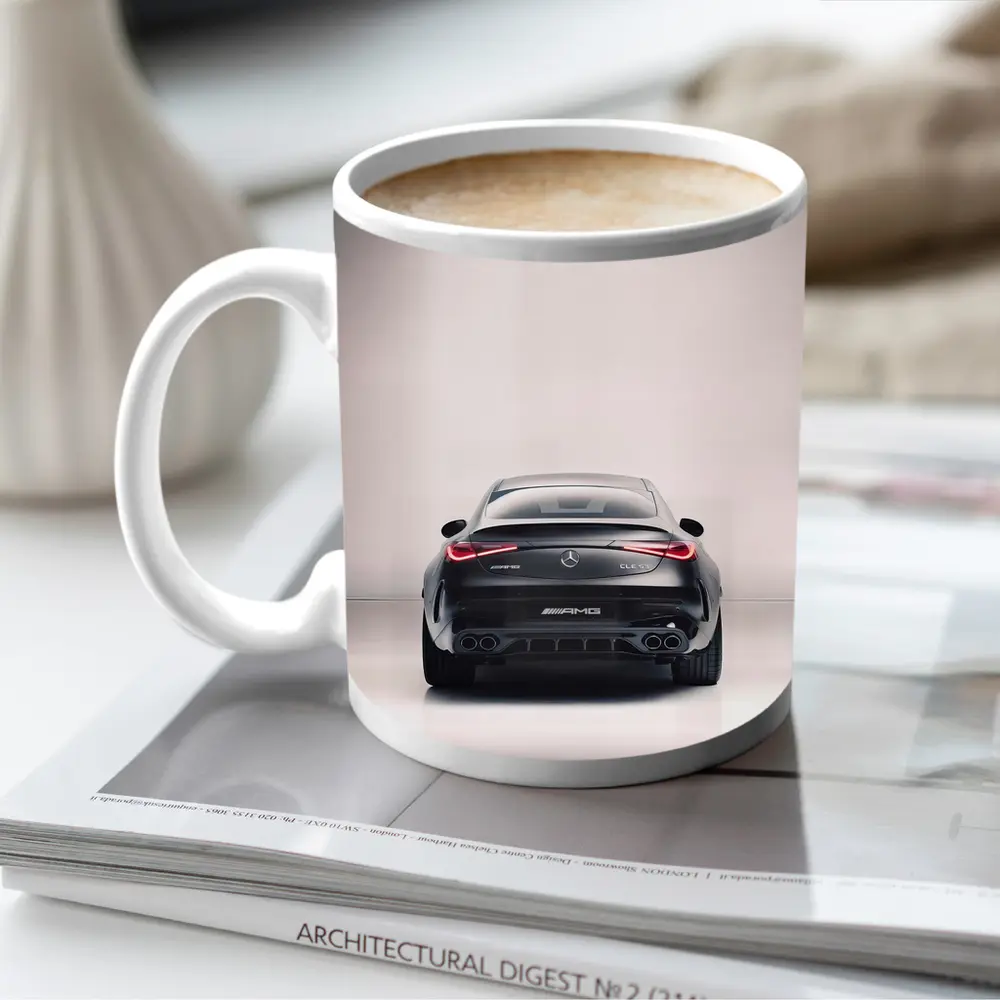 Mercedes AMG CLE Rear View Dark Studio – Mugs