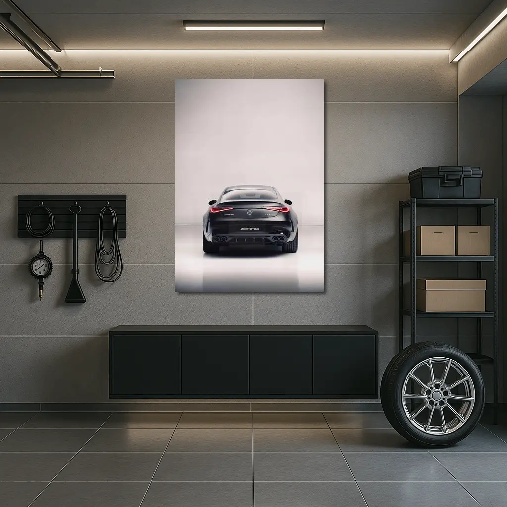 Mercedes AMG CLE Rear View Dark Studio – Wall Art