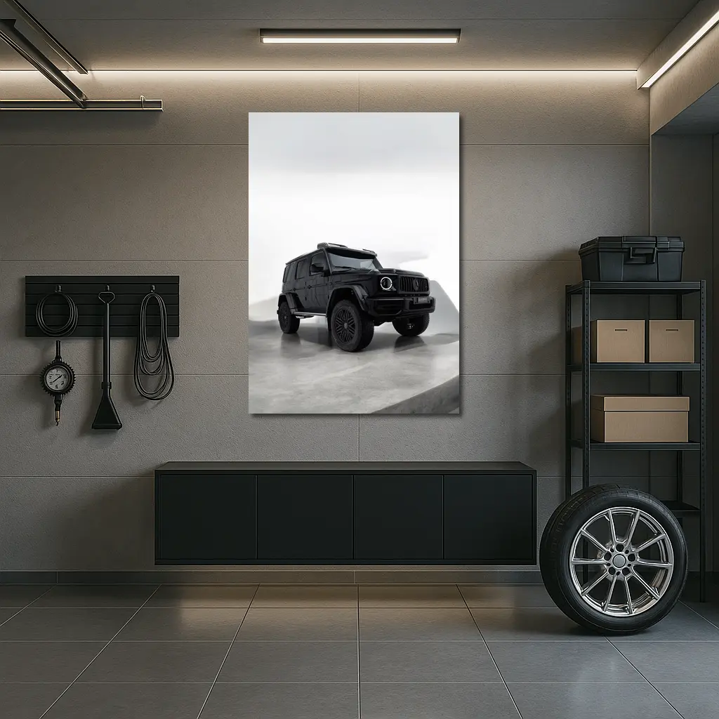 Mercedes G63 4x4 Black Minimal Studio – Wall Art