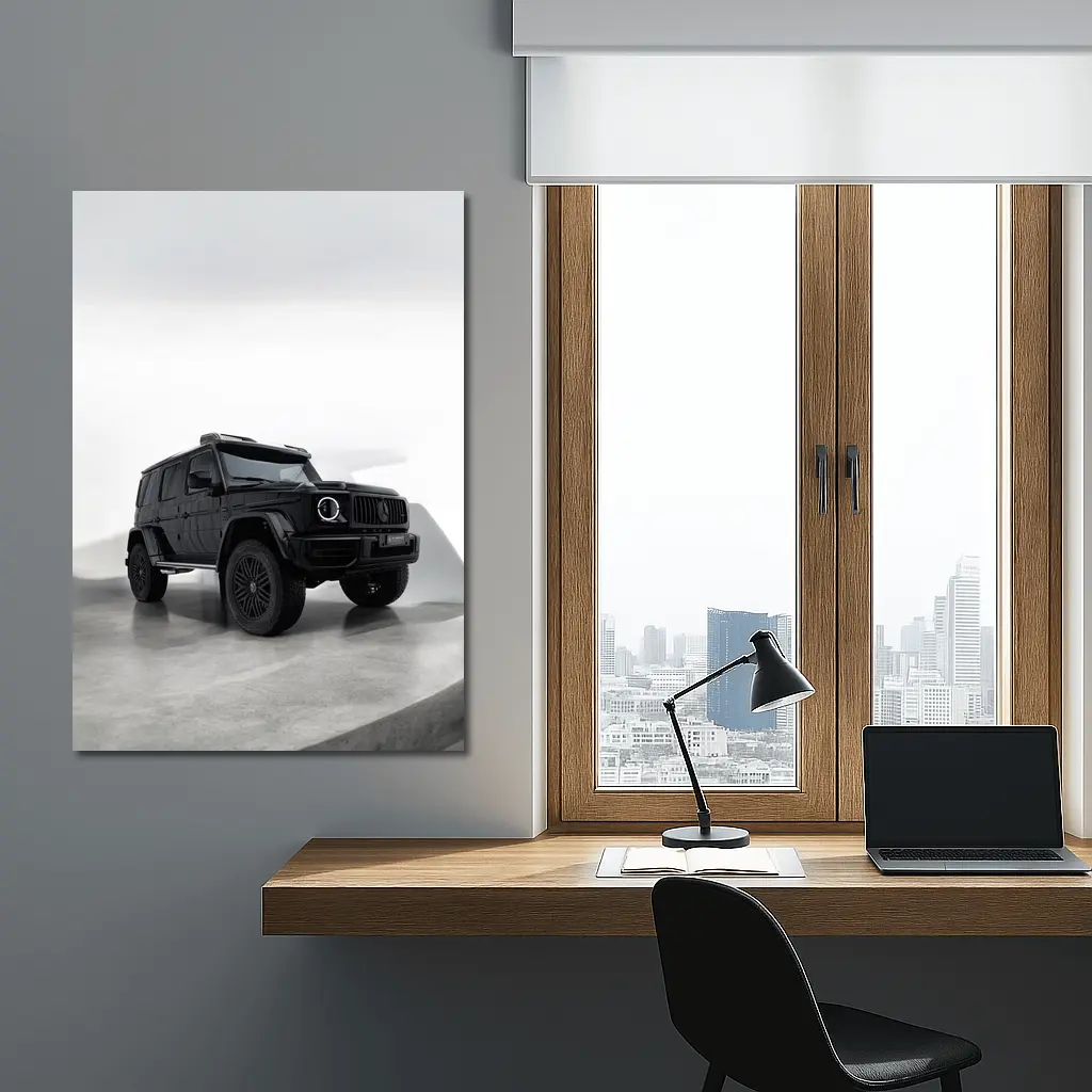Mercedes G63 4x4 Black Minimal Studio – Wall Art