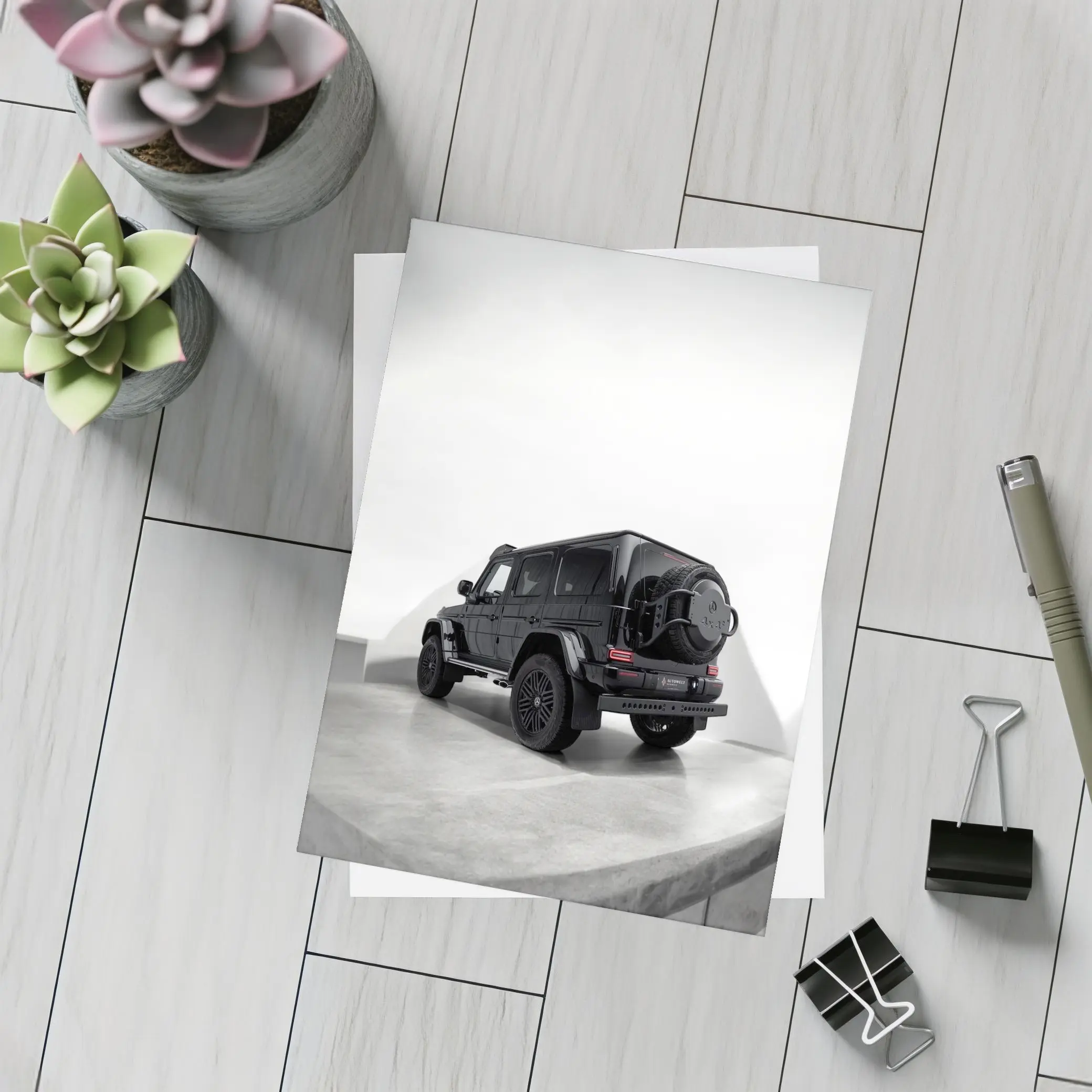 Mercedes G Class Black SUV Studio Shot – Postcards
