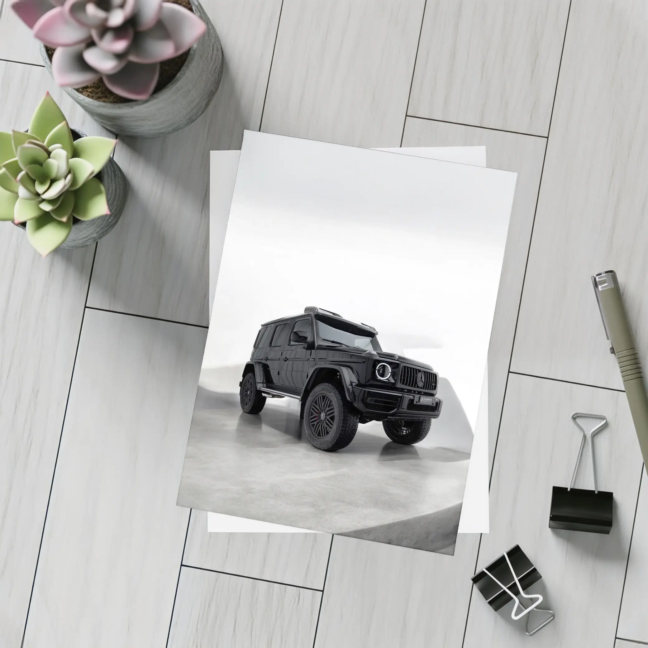 Mercedes G63 4x4 Black Minimal Studio – Postcards