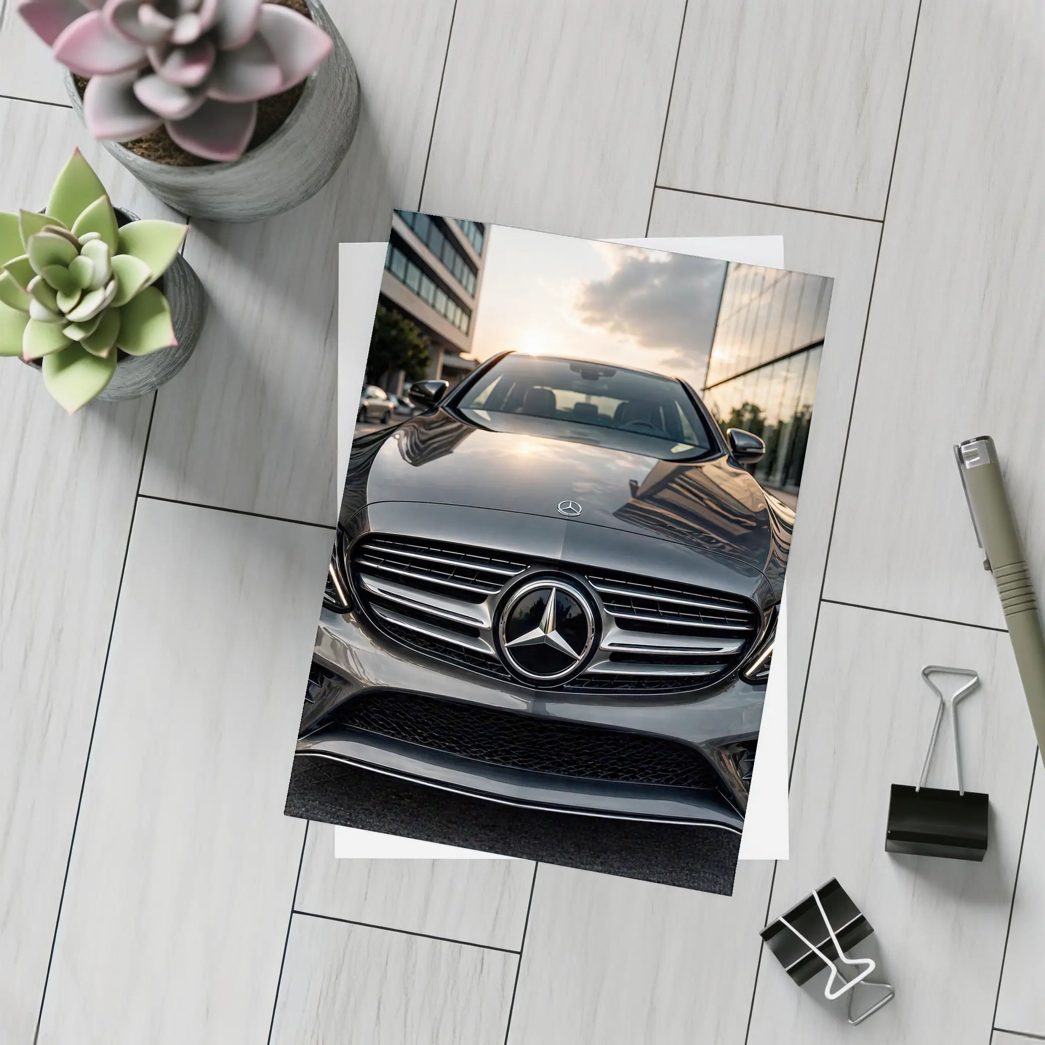 Mercedes C Class Front Grille Sunset City – Postcards