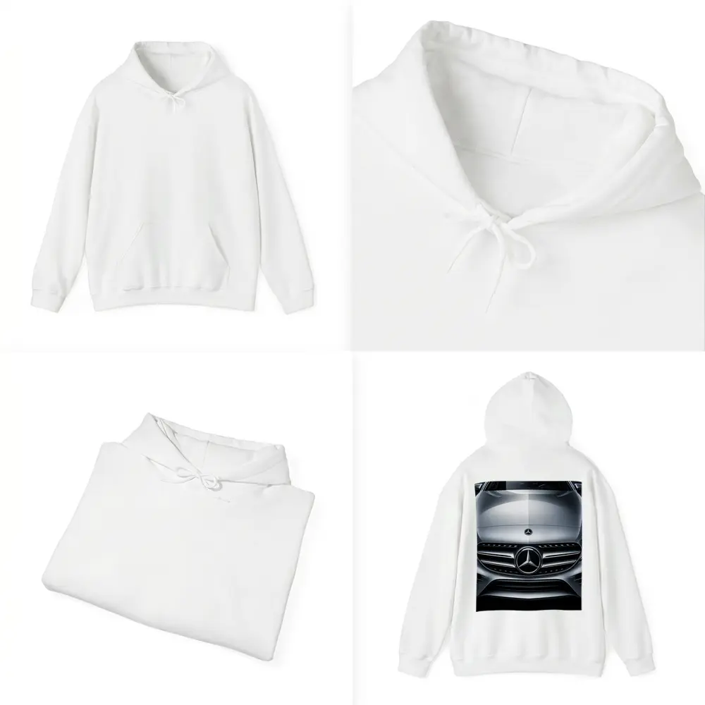 Mercedes C Class Hood Close Up Silver – Hoodies