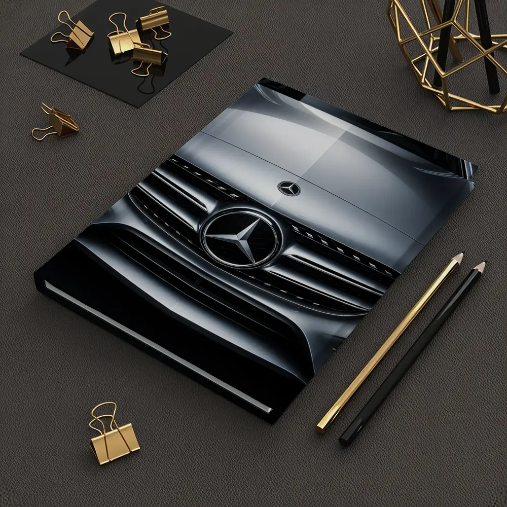 Mercedes C Class Hood Close Up Silver – Notebooks