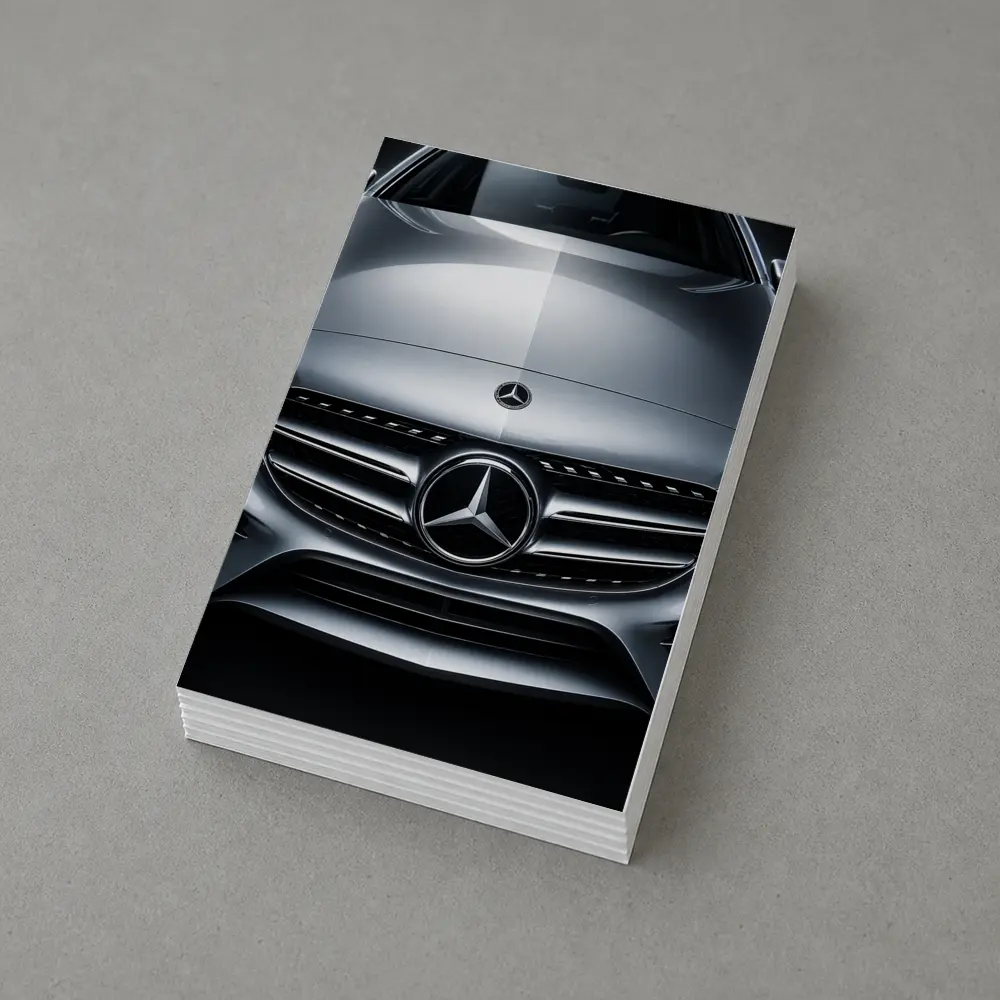 Mercedes C Class Hood Close Up Silver – Postcards