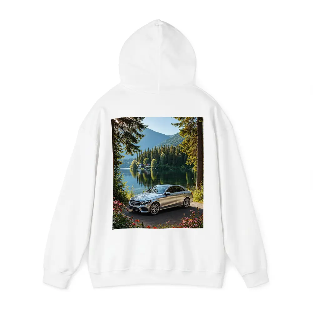 Mercedes C Class Silver Sedan by Lake – Hoodies
