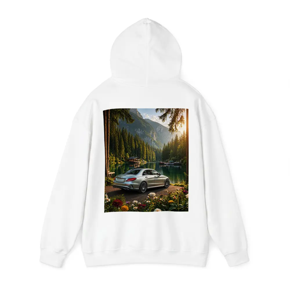 Mercedes C Class Silver Sedan Mountain Lake – Hoodies