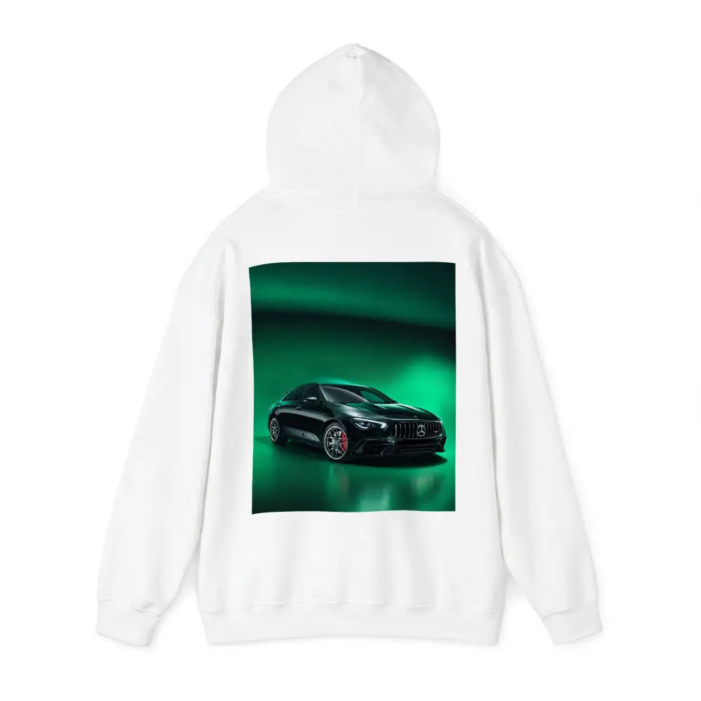 Mercedes AMG CLA Green Aurora Background – Hoodies