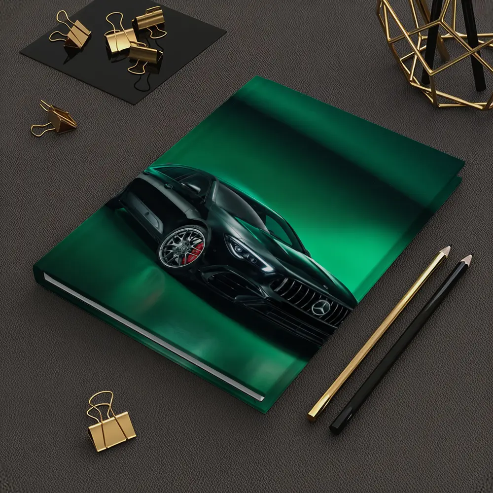 Mercedes AMG CLA Green Aurora Background – Notebooks